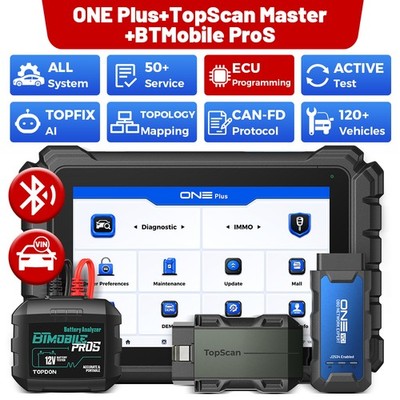 TOPDON ONE Plus Online ECU Code OBD2 Pro Auto Full Diagnostic Scan Repair Tool