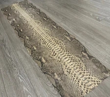 XXL WIDE Natural Python Genuine Snake skin Leather real hide Rattle boa 317