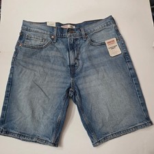 Signature Levi Strauss Classic Denim Shorts Mens 32 Light Wash New Flex Relaxed