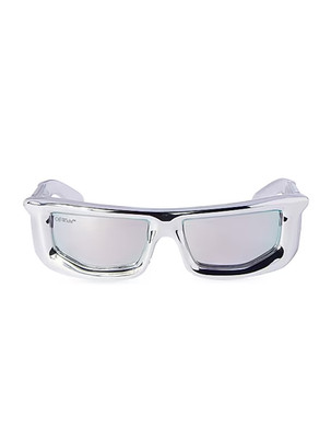 OFF WHITE Volcanite Sonnenbrille Unisex verspiegelt silber (Einheitsgröße) *REFU343