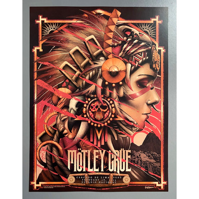 *REAL* Motley Crue Lima Poster File Copy Wildner Lima Screenprint 2023