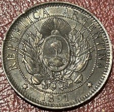 Argentina - Moneda de Bronce 2 Centavos - 1891 (HC5)