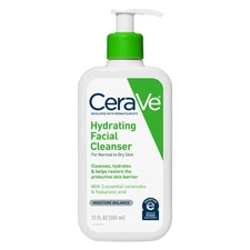 CeraVe Hydrating Facial Cleanser for Normal to Dry Skin, Daily Face Wash for Dry