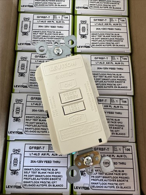 #ad 🔴Leviton GFRBF T Smartlock PRO Self Test Blank Face GFCI Receptacle 20A 125V‼️ $17.60