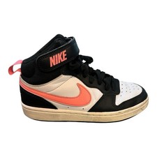 Nike Court Borough Mid 2 Size 3.5 Youth CD7782-005 Black Pink White