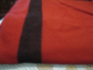AWESOME FARIBO BURGUNDY W/ 2 BLACK STRIPES LG QUEEN 90X88