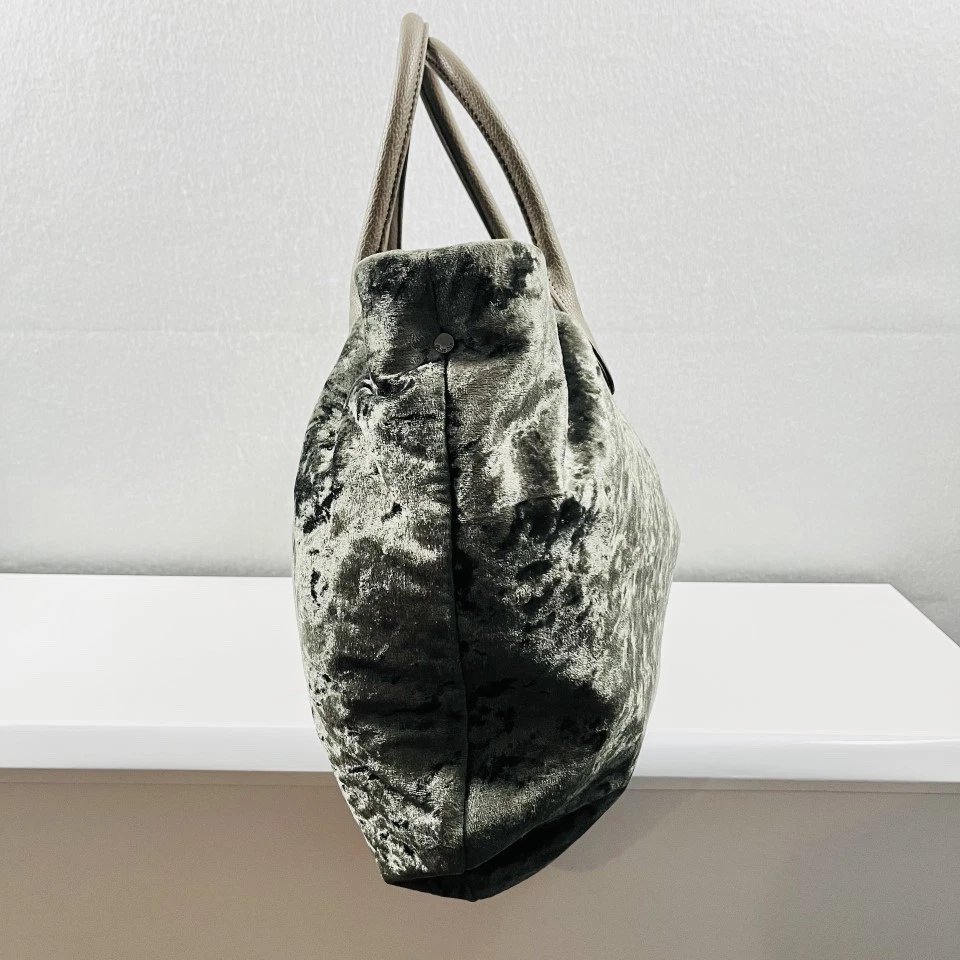 Bolso de Mano Deux Lux Misha Verde Oliva Terciopelo Grande Boho Correa Desmontable Foto 4 de 4