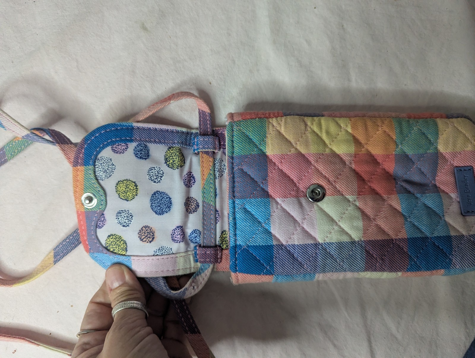 Vera Bradley Multicolor patchwork style crossbody… - image 10