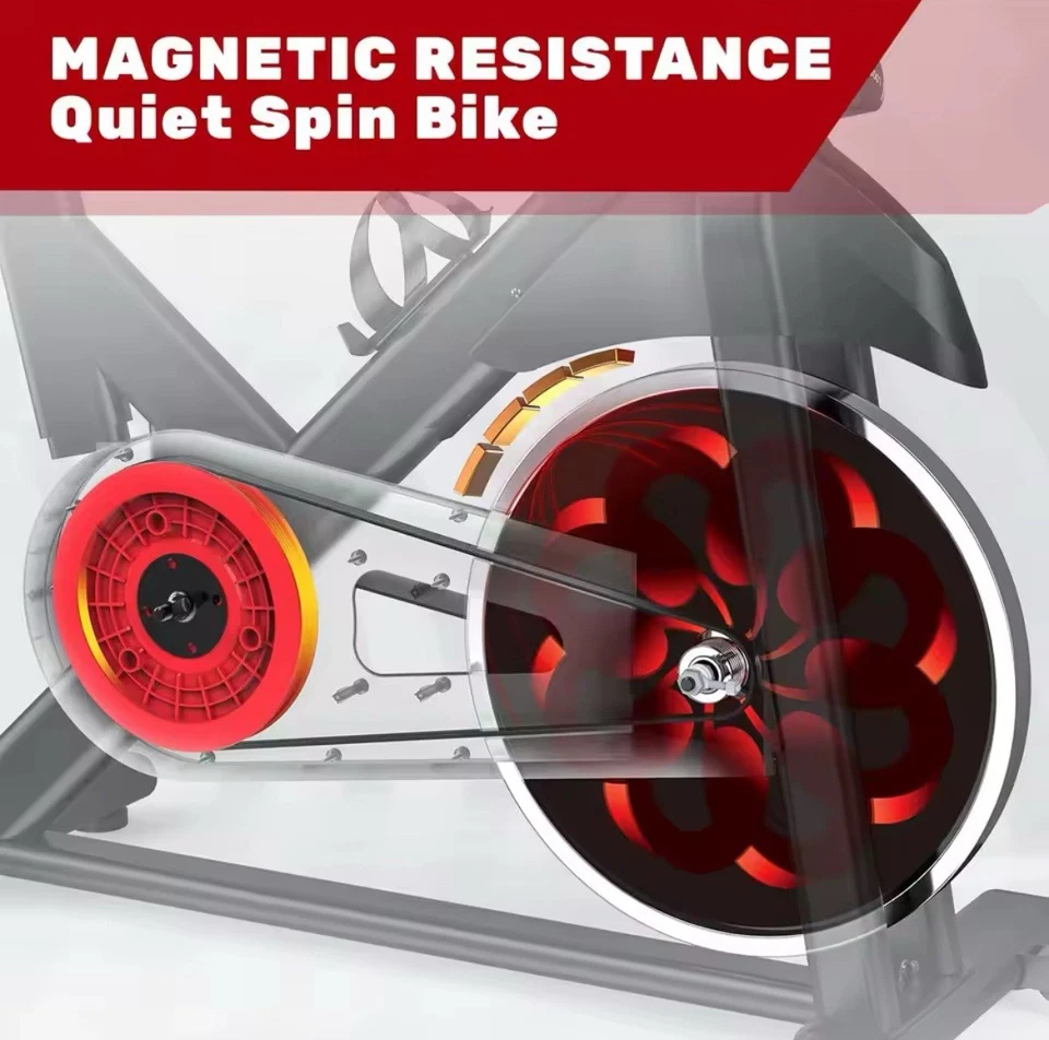 Cyclette Spinning Bike Bicicletta Regolabile Display lcd Cardio Fitness Palestra - Immagine 2 di 4