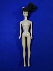 VINTAGE 1960s BARBIE DOLL BRUNETTE BLUE EYES & BLUE EYE SHADOW - GREEN EAR