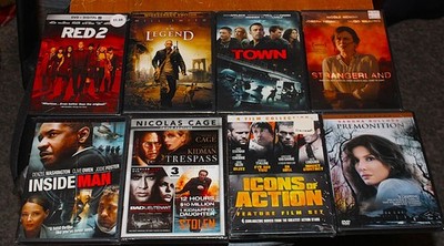 BOX OFFICE: FILMS & ACTORS: DVD LOT OF 8: STALLONE, AFFFLECK, DENZEL & MORE: NEW