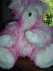 Pink and White plush bear by Vermont