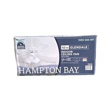 Hampton Bay Glendale 42in Ceiling Fan Indoor White LED Light Pull Chain