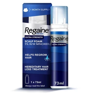Regaine for Men Extra Strength Scalp Foam 5% w/w Cutaneous Foam - 1 month supply