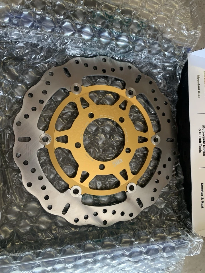 Juego de 2!!! Rotor de freno de contorno serie EBC MD4155XC XC compatible con 09-24 ZX-6R ZX636 Foto 2 de 4