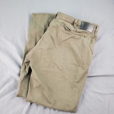 Mavi Mens Casual Chino Pants Khaki Green Trousers Everyday Comfort 40x29