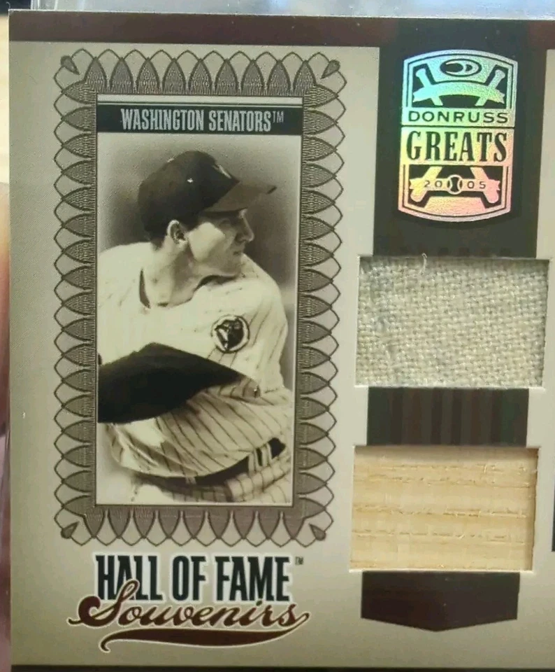 Donruss Greats Harmon Killebrew 2005 Salón de la fama Souvenirs GU Jersey Murciélago Reliquia Muestra Foto 3 de 4