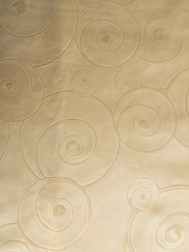 TOWNSEND LEATHER Fossil Top Grain Cowhide patina cream embossed nubuck hide - Picture 3 of 5
