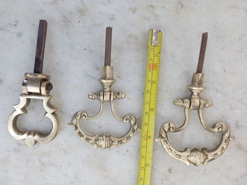 Vintage Brass Beautiful 7 Old Furniture Hardware Drawer Handle or Cabinet Door - Picture 13 of 13