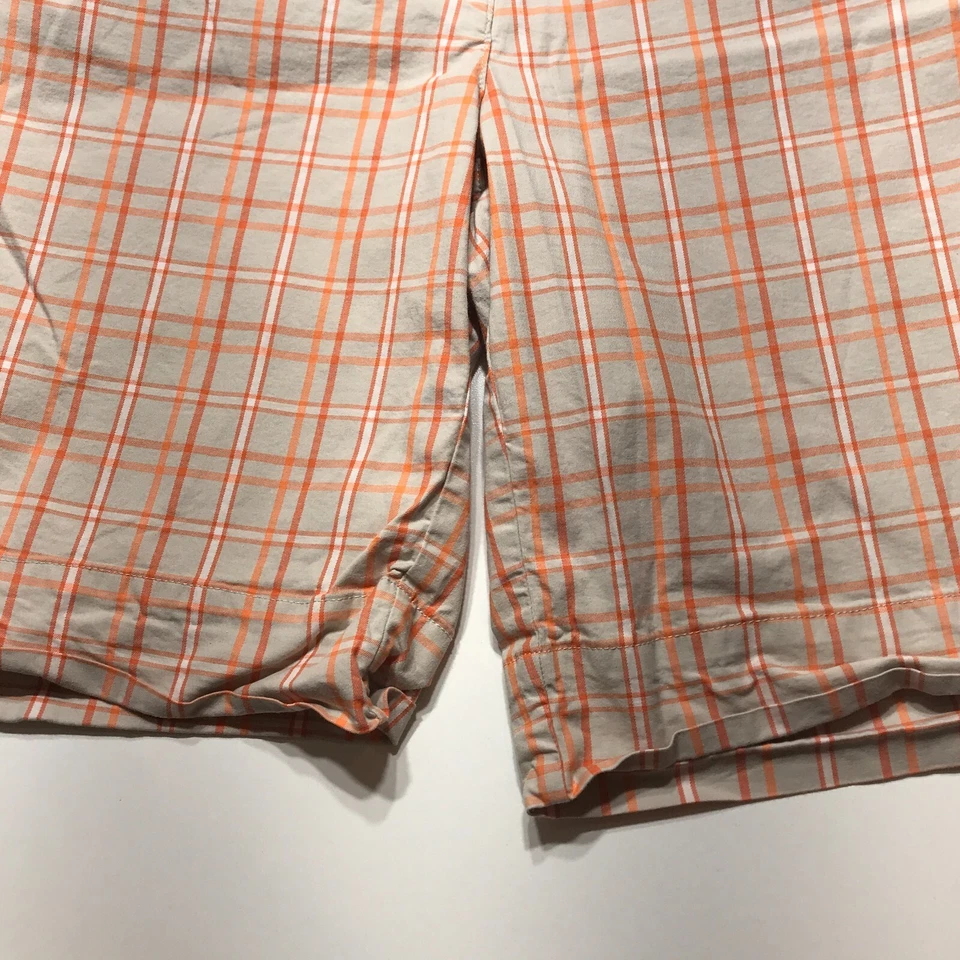 Pantalones Cortos Dama Hagen Para Mujer Talla 10 Tostado Naranja A Cuadros Golf Bermudas Exterior Elastizadas Foto 4 de 4