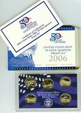 2006-S US Mint Quarter Clad Proof Set in OGP & COA. NV NE CO ND SD.