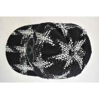 Chanel REV Black White Tweed Check CC Logo Baseball Cap  display picture 1