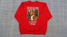 vintage Rudolf Reindeer sweatshirt, size L, 90s, Christmas