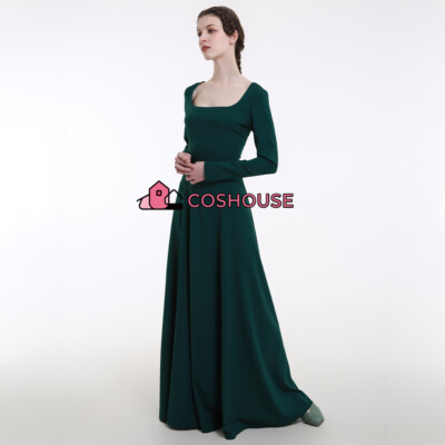Women Medieval Renaissance Dress Green Historical Retro Court Gown for Role  Play | eBay
