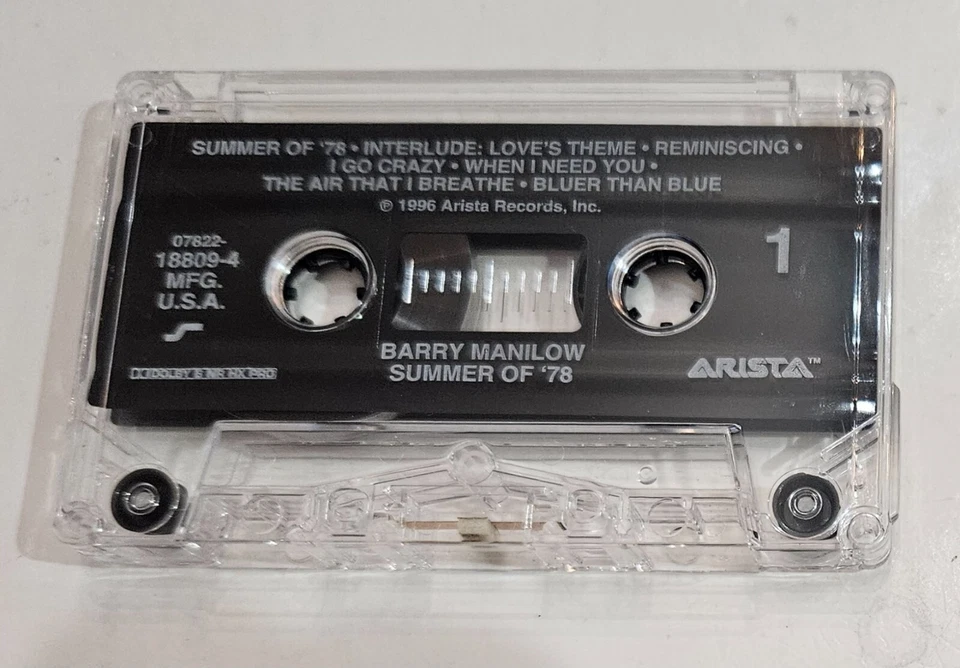 BARRY MANILOW SUMMER OF 78 Cassette Tape 1993 Rock Pop Rare - Image 3 of 4