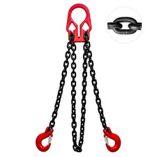 Adjustable Chain Sling 10FT 5/16”, 3.18 Ton G80 Alloy Steel Double Leg Slings