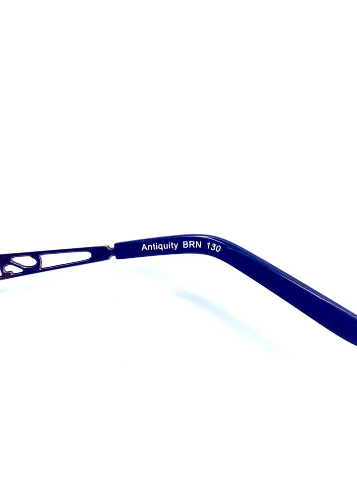 Anteojos de Colección Geoffrey Beene Marco Ovalado de Metal Marrón Antigüedad BRN 50 18 130 Foto 4 de 4