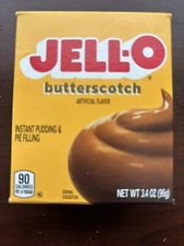 2 Jell-O Butterscotch INSTANT Pudding Pie Dessert Mix Free Shipping