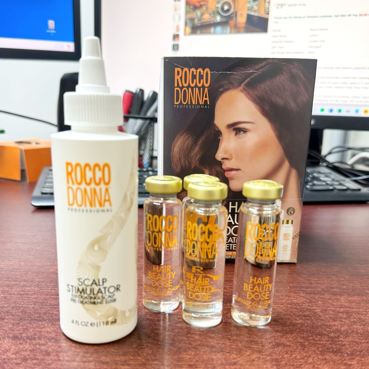 Комплексная процедура ROCCO DONNA Hair Beauty Dose -стимулятор кожи головы + доза для волос