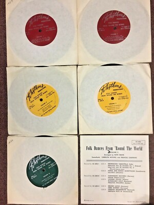 1959 RUTH WHITE FOLK DANCES FROM 'ROUND THE WORLD 3 VOLUMES 33 1/3