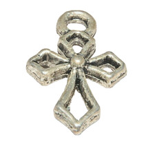 Christian Cross Crucifix 4 Charm Tibetan Silver J1086