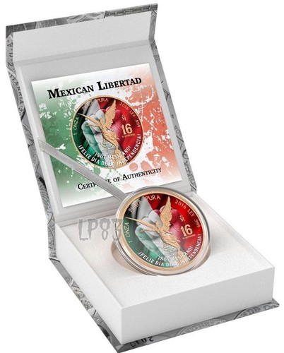 2016 1 oz silver mexican independency day libertad coin with 24k