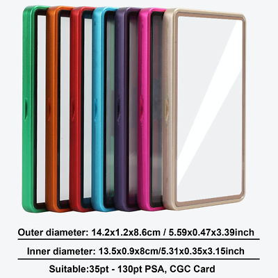 graded card rubber case Magnetic Trading Cards Protector Display for 35PT-130PT PSA/CGC Compatible with Mix Color Glitter P s