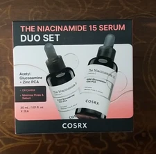 NIB COSRX The Niacinamide 15 Serum, 30mL/1.01 fl oz (2-pack)  with Zinc, Oil
