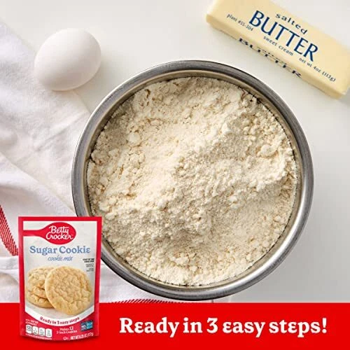 Betty Crocker Classic Sugar Cookie Mix Pack de 9 golosinas rápidas y fáciles para hornear Foto 3 de 4