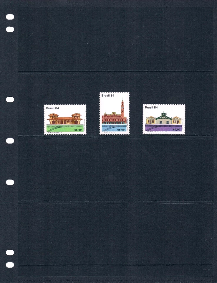 $2.70 Scott Value - 1984 BRAZIL Train Stations Architecture MNH NH UMM - Image 2 of 4