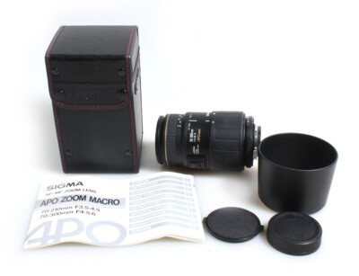 SIGMA 70-300MM F4-5.6 DG APO MACRO TELEPHOTO ZOOM LENS W CASE