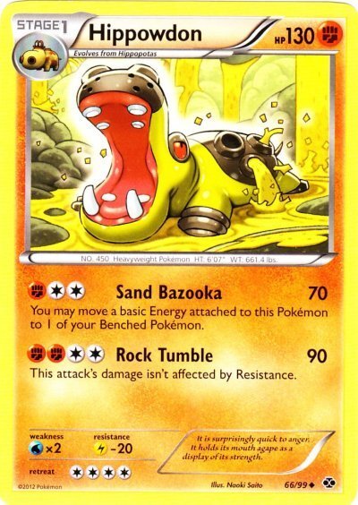 Pokemon - Hippowdon - 66/99 - Uncommon - BW - Next Destinies - NM