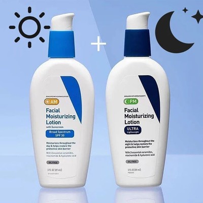 CeraVe feuchtigkeitsspendende Gesichtslotion AM+PM Ölfrei und ultraleicht 3Unzen