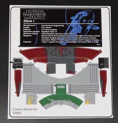 Custom Aufkleber für 75060  Replacement Sticker Sheet grün