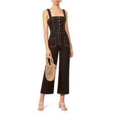 Reformation Amory Topstitch Denim Jumpsuit 12