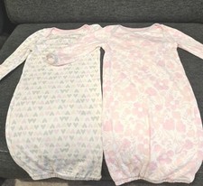 baby girl Cloud island sleep gowns. Size 0-6 months. 2 pieces