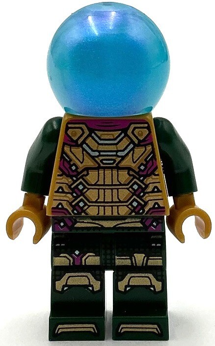 Lego New Mysterio Magenta Trim Dark Azure Head Helmet Minifigure