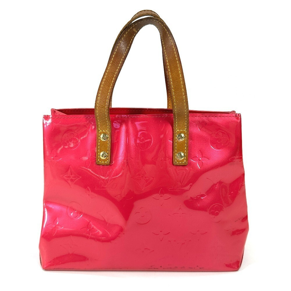 LOUIS VUITTON M91221 Red Pink Vernis Reade PM Tote Bag Monogram | eBay