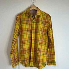Bugatchi Uomo Men's Long Sleeve Dress Shirt Multi Colored Checkered