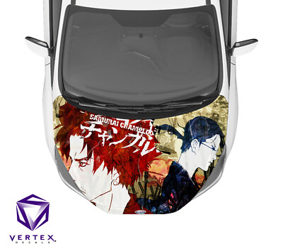 Samurai Champloo B Anime Hood Wrap Weatherproof Vinyl Decal 50X60 1-YR Waranty K